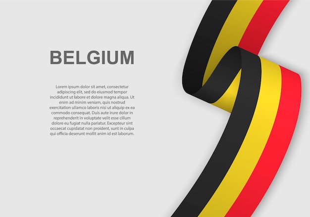 Развевающийся флаг бельгии.