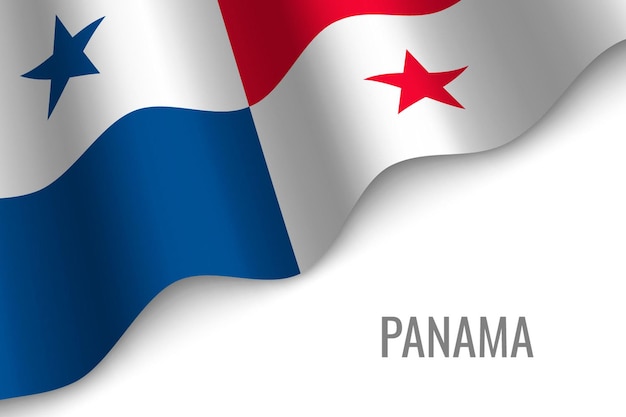 Waving flag of panama  .