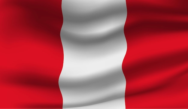 Развевающийся флаг Перу. Размахивая флагом Перу абстрактный фон