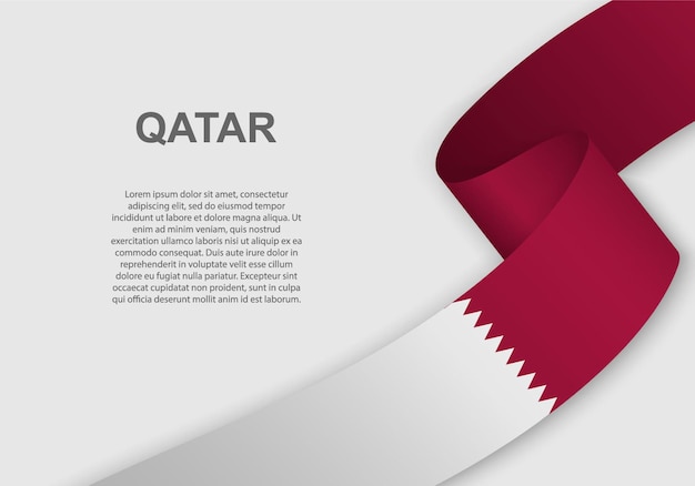 Sventolando la bandiera del qatar.