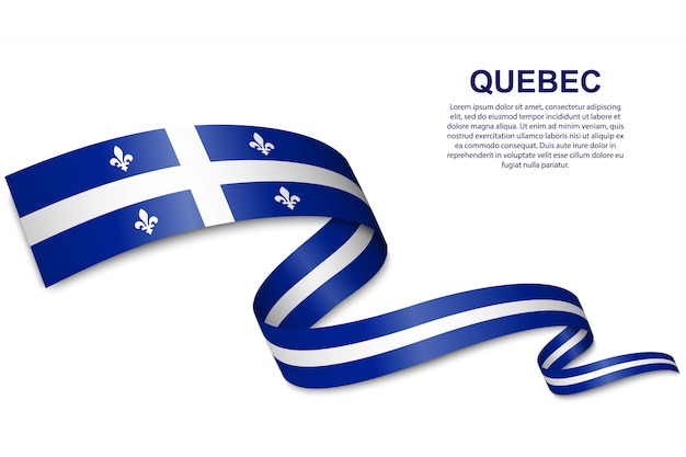 Развевающийся флаг Квебека