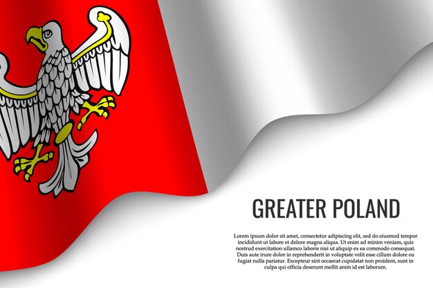 Vector waving flag region of poland