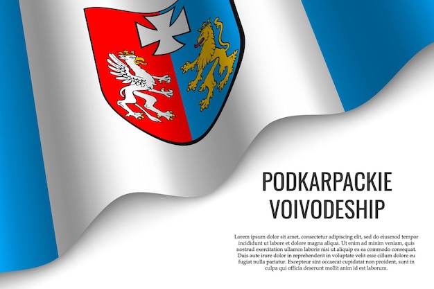 Vector waving flag region of poland