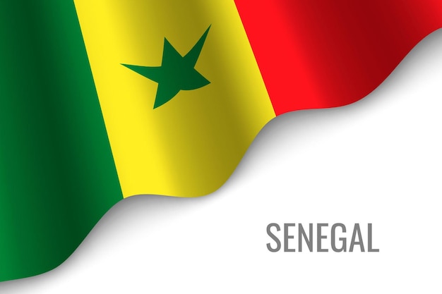 Waving flag  of senegal