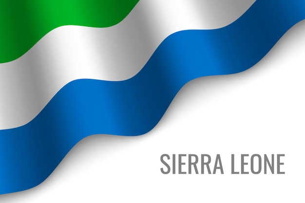 Waving flag  of sierra leone
