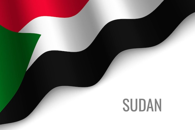 Waving flag  of sudan