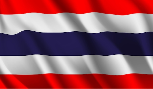 Waving flag of the Thailand Waving Thailand flag abstract background