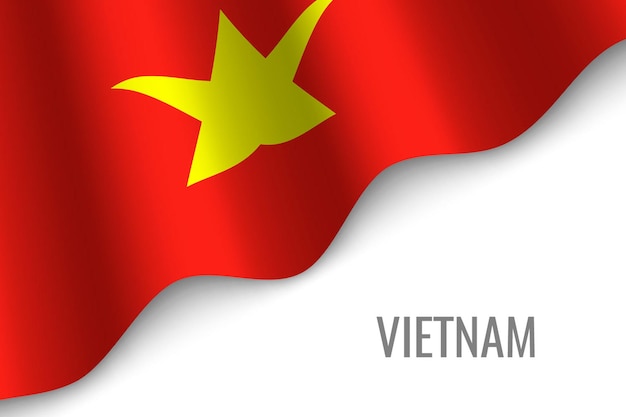 Waving flag of vietnam