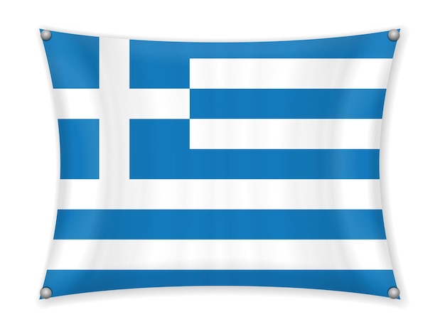 Waving Greece flag