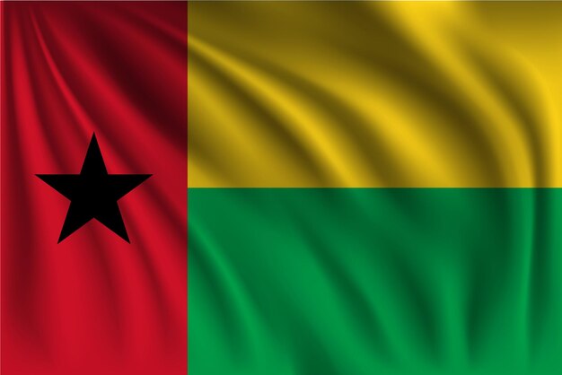 Vector waving guinea bissau vector image