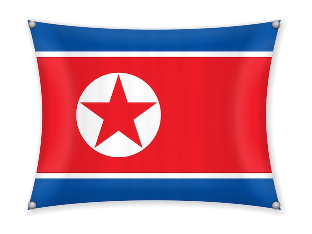 Waving North Korea flag