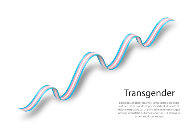 Nastro ondulato con bandiera dell'orgoglio transgender