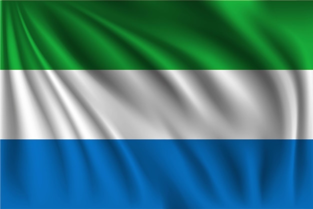 Waving sierra leone vector image