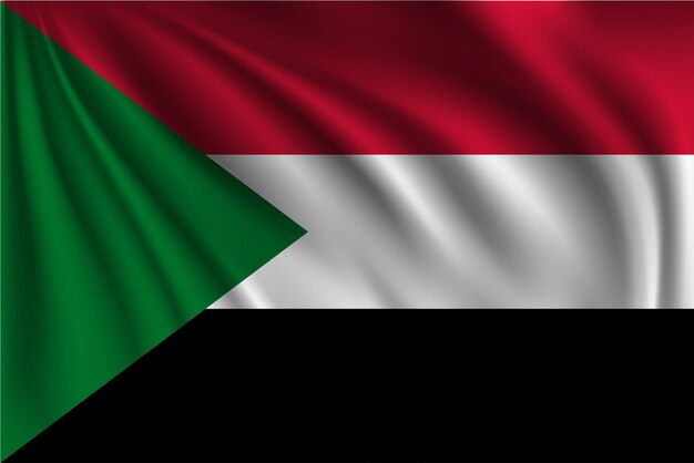 Waving sudan vector image