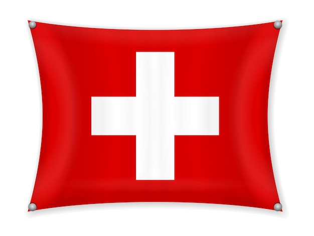 Waving Switzerland flag