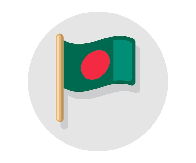 Waving vector Bangladesh vlag