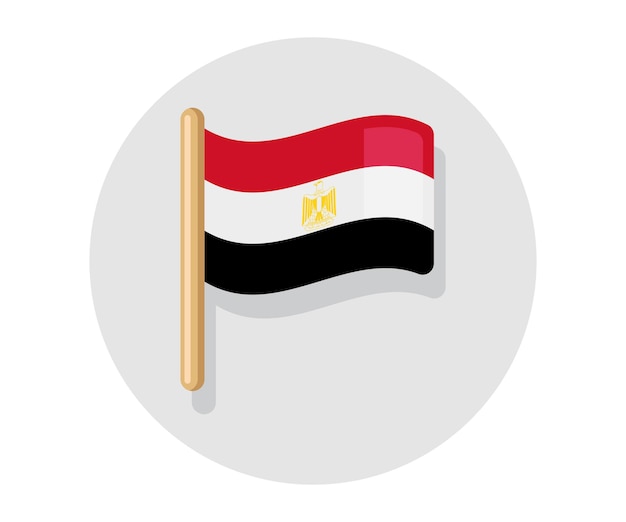 Waving vector Flag of Egypt