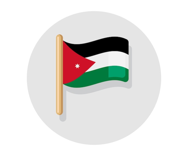 Waving vector Jordan flag