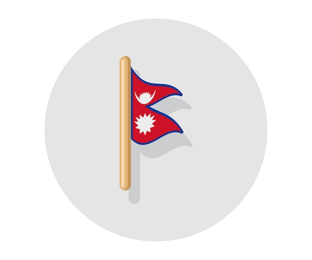 Waving vector Nepal Flag