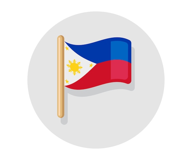 Waving vector Philippines flag