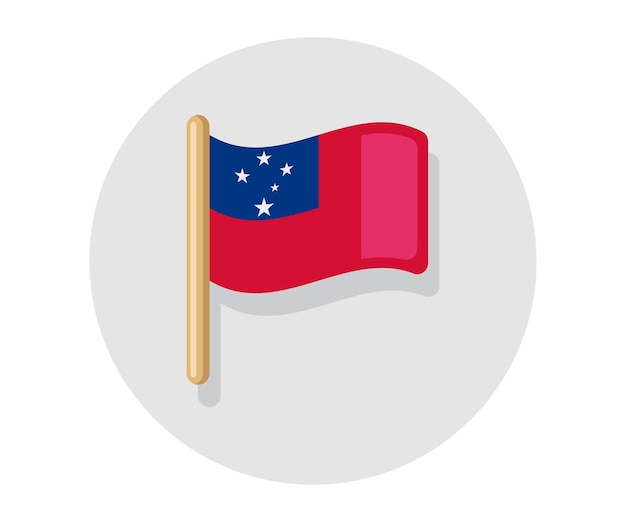 Waving vector Samoa flag