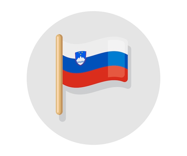 手を振っているベクトル スロベニア国旗