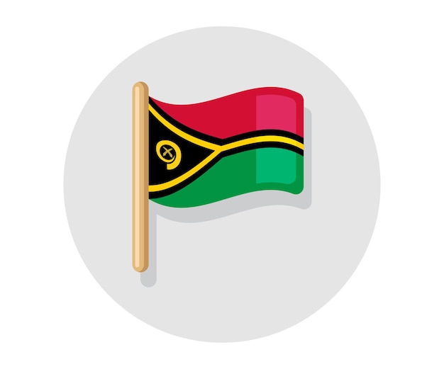 Waving vector Vanuatu vlag