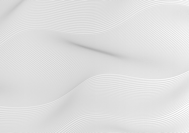 Vector wavy abstract grey line