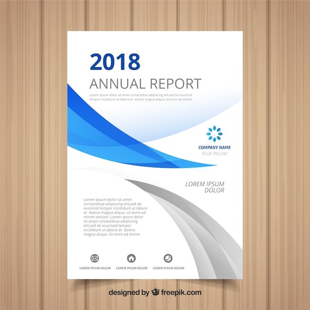 Wavy annual report cover