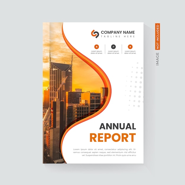 Wavy annual report mockup