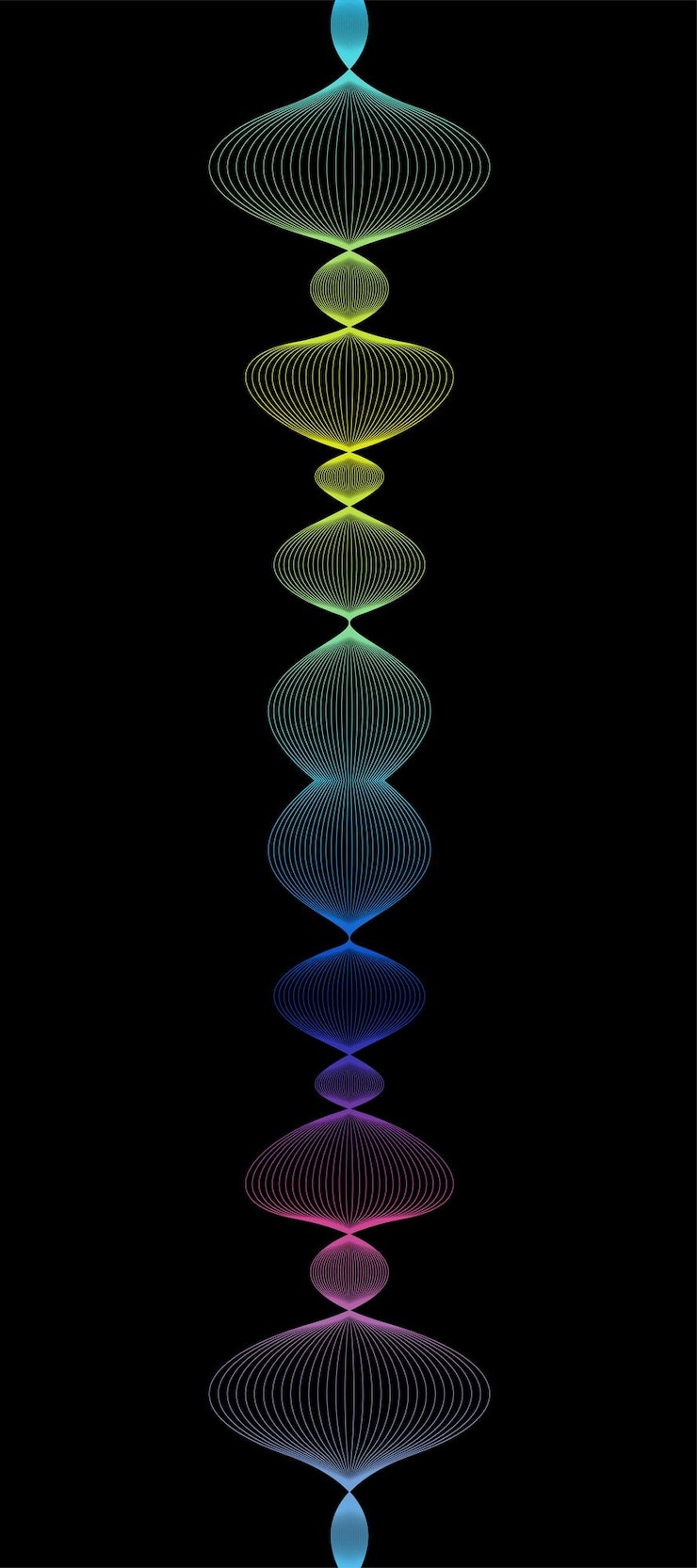 Vector wavy background colorful gradient