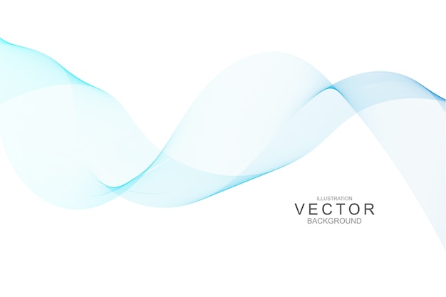 Vector wavy background template on blue color