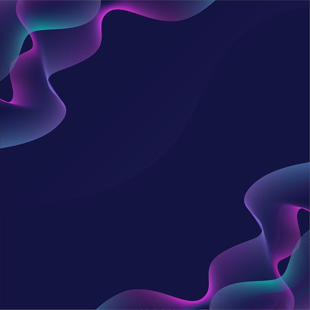 Vector wavy background with neon color