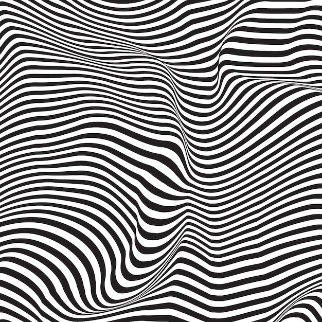 Vector wavy billowy flowing lines abstract pattern waving lines texture