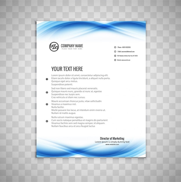 Wavy blue business brochure design