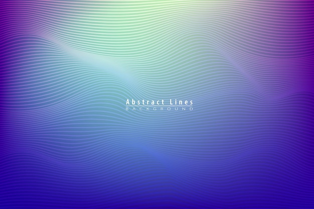 Wavy colorful lines abstract background