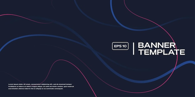 Wavy colorful lines background abstract landing page template