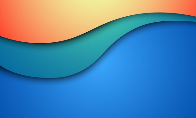 wavy colorful paper illustration background design eps 10 vector