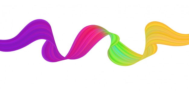 Vector wavy dynamic colorful flow.