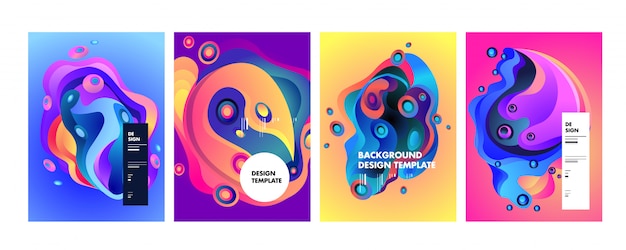 Vector wavy geometric colorful background