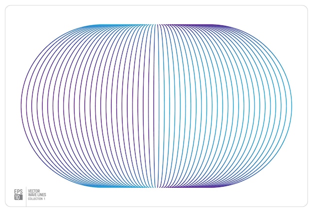 Linee vettoriali sfumate ondulate