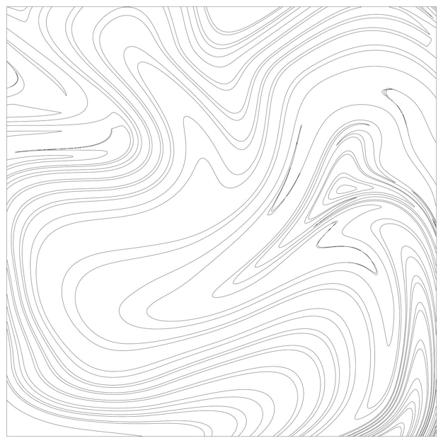 Wavy line art black vector lines