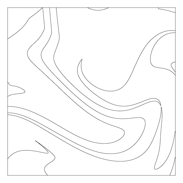 Wavy line art black vector lines