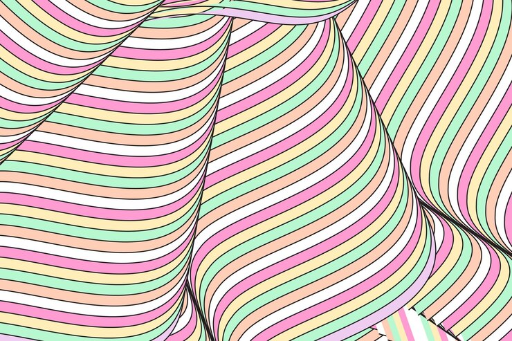 Vector wavy line art creative modern abstract vector background design