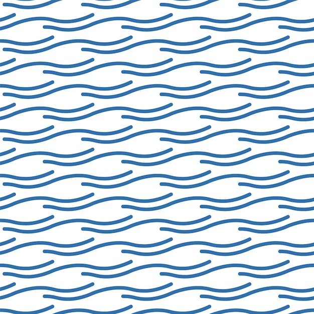 물결 모양의 선 패턴입니다. 흰색 배경에 고립 된 원활한 장식 물 표면