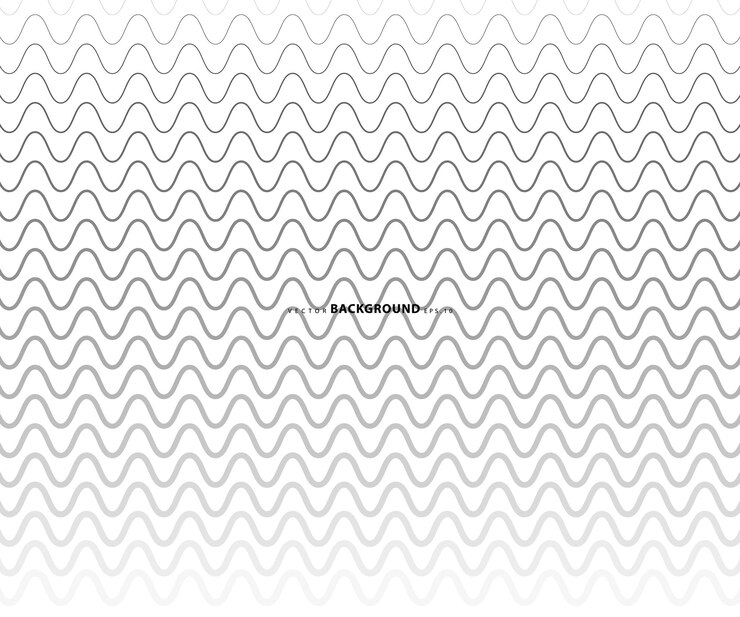 Vector wavy line smooth pattern halftone background