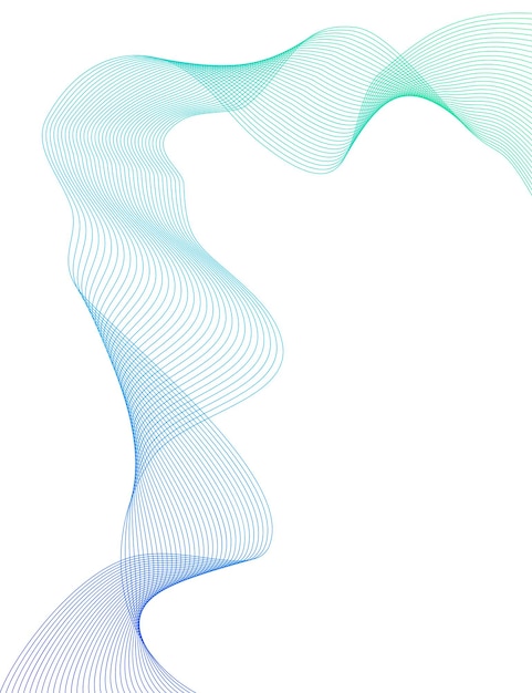 Vector wavy lines form spiral ribbon design element effect 3d24