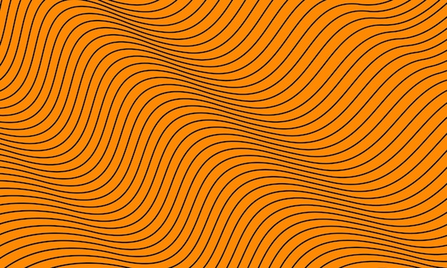 Vector wavy lines patterm on orange background for poster banner presentation or brochure