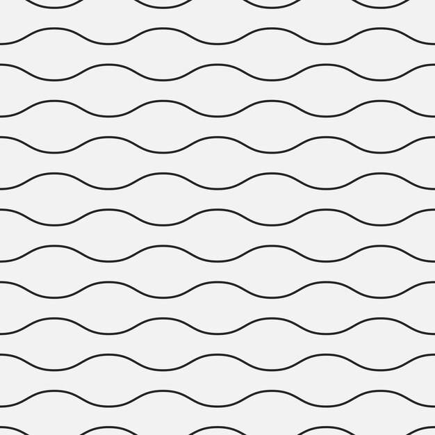 Vector wavy seamless pattern simple repetitive background for your design