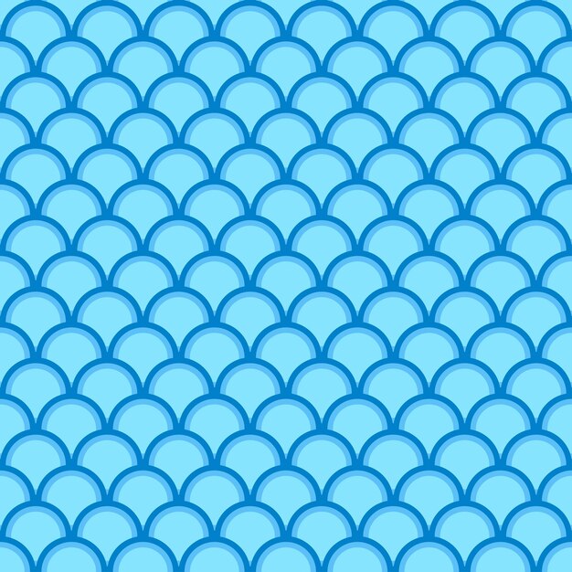 Wavy seamless pattern symmetrical repeating background blue geometric pattern